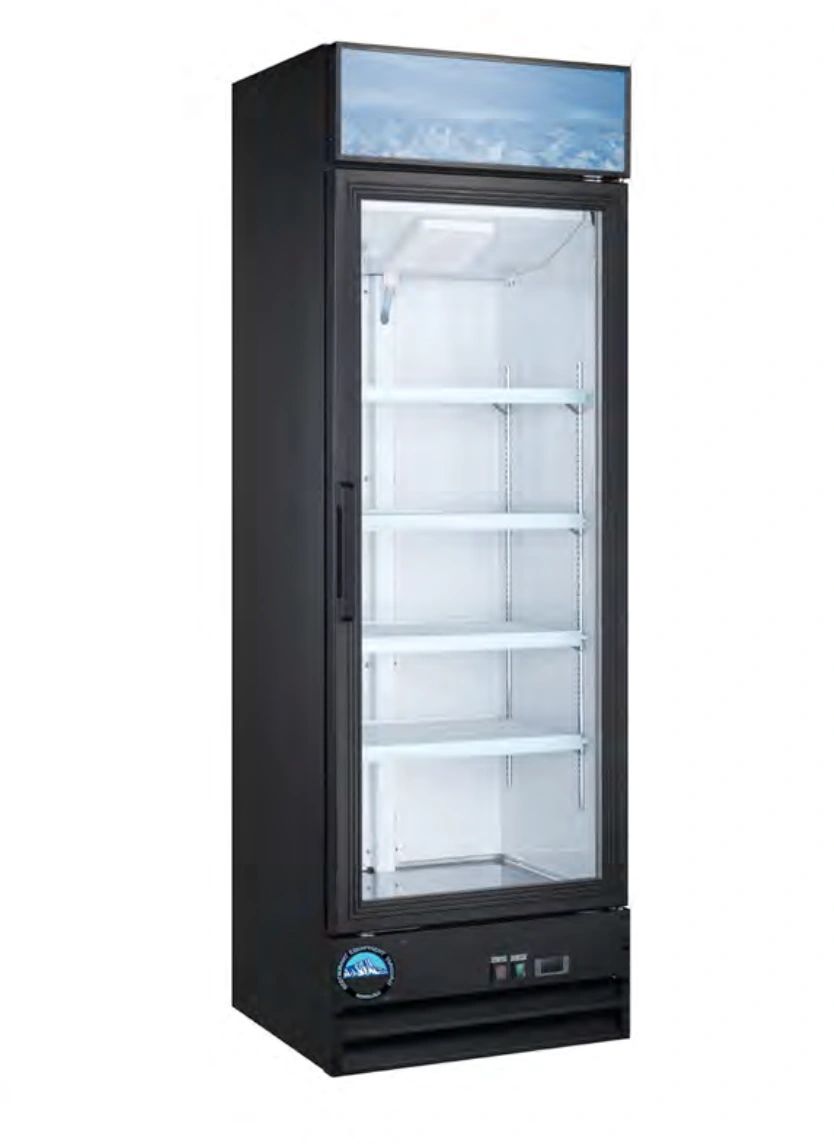 ReachIn Glass Swing Door Refrigerator 1 Door 28" Model